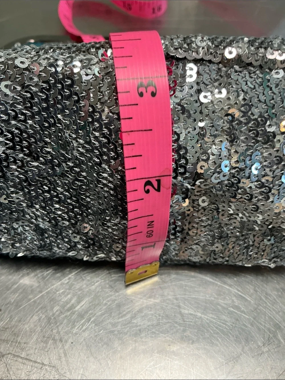 Clutch silver glitter